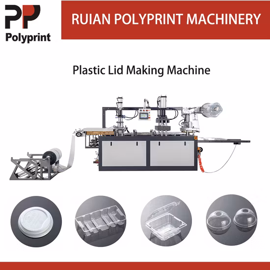 Piatto di plastica automatico Vassoio per uova Contenitore Contenitore per alimenti Coperchio per ciotola Macchina per termoformatura Macchina per la produzione di coperchi per tazze di plastica a macchina