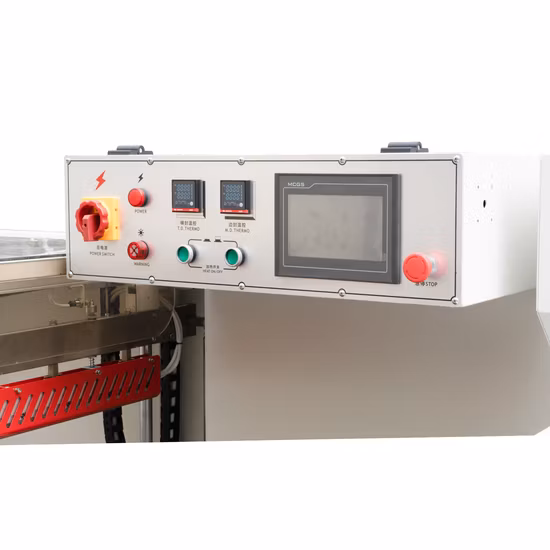 Macchina termoretraibile con chiusura laterale con film POF completamente automatica per il confezionamento di scatole di caramelle, vassoi di verdura e frutta