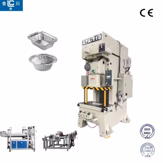 Linea di produzione di contenitori per pentole calde da asporto e coperchi in foglio di alluminio